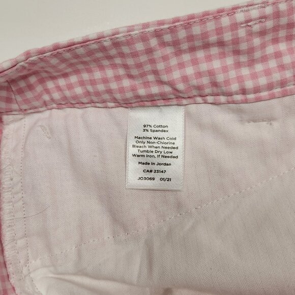 Talbots Perfect Crop Pants Womens 10 Pink Gingham Check Preppy Casual SS05X - Picture 5 of 8